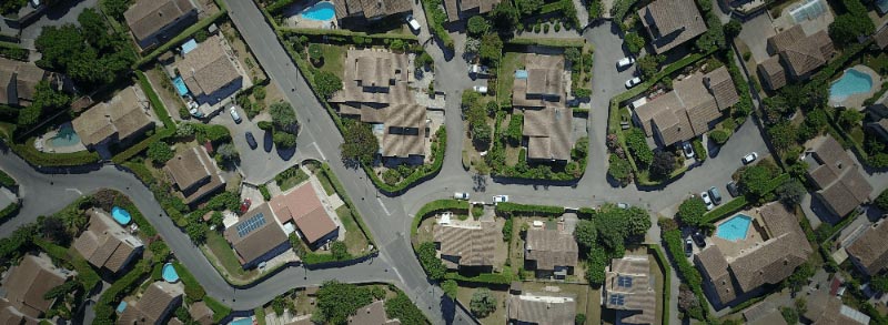Birds Eye View of Neighborhood