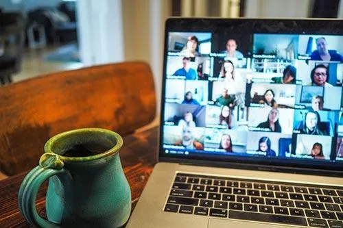Laptop Webinar Meeting